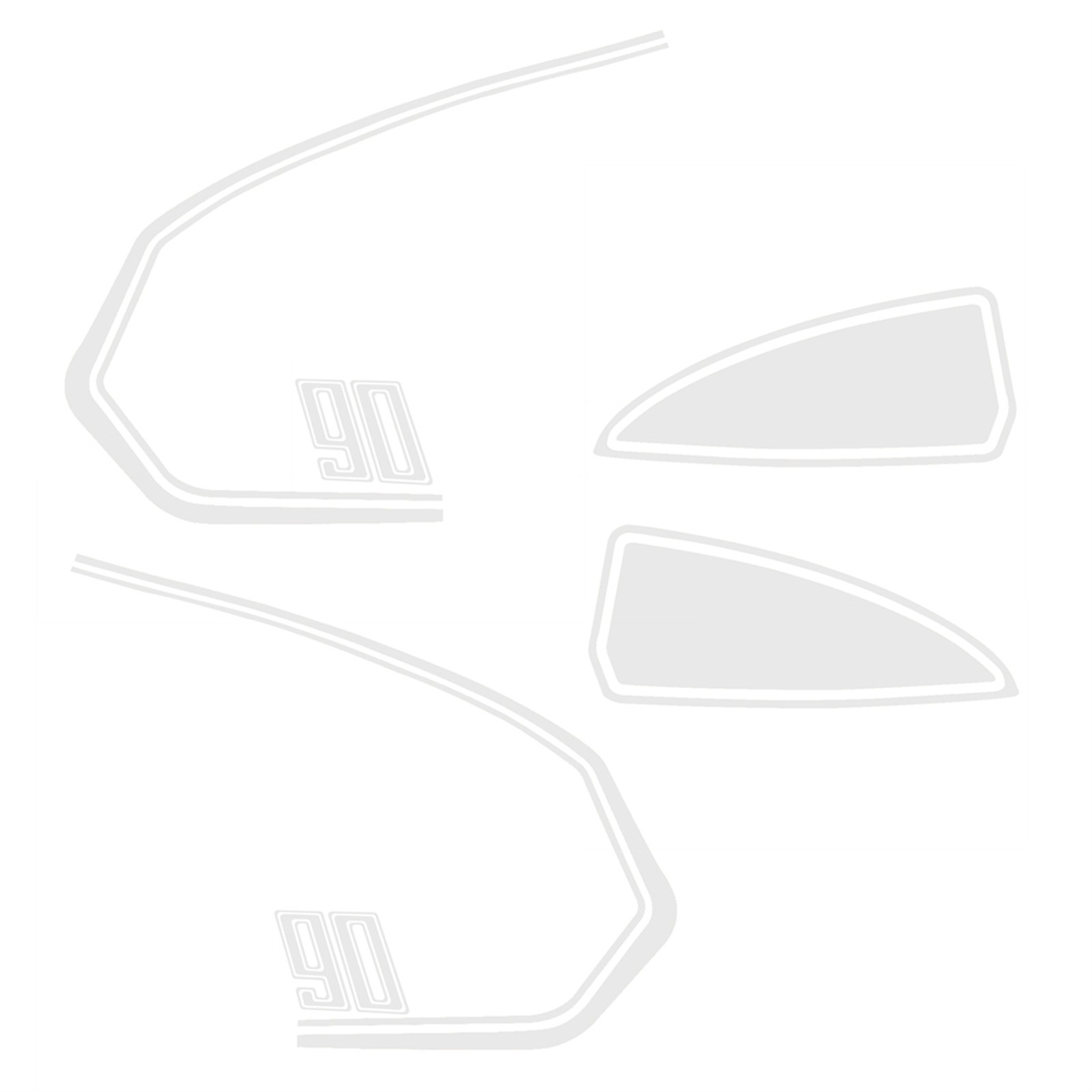 For BMW R Nine T Pure 14-21 Rear Pillion Seat Cowl Hump Box Stickers White