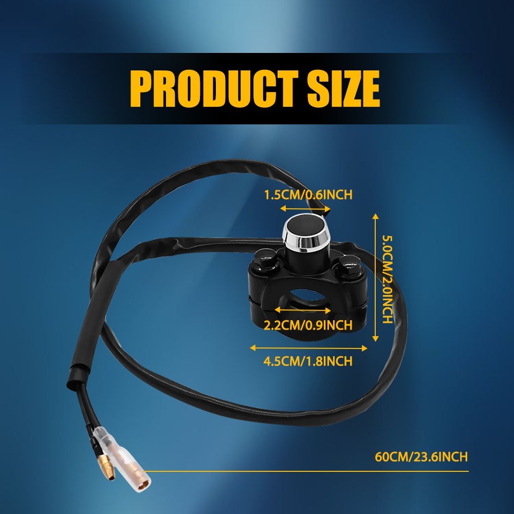 Motorcycle Black Switch Horn Handlebar Mount Push Button Momentary Start 1-3X
