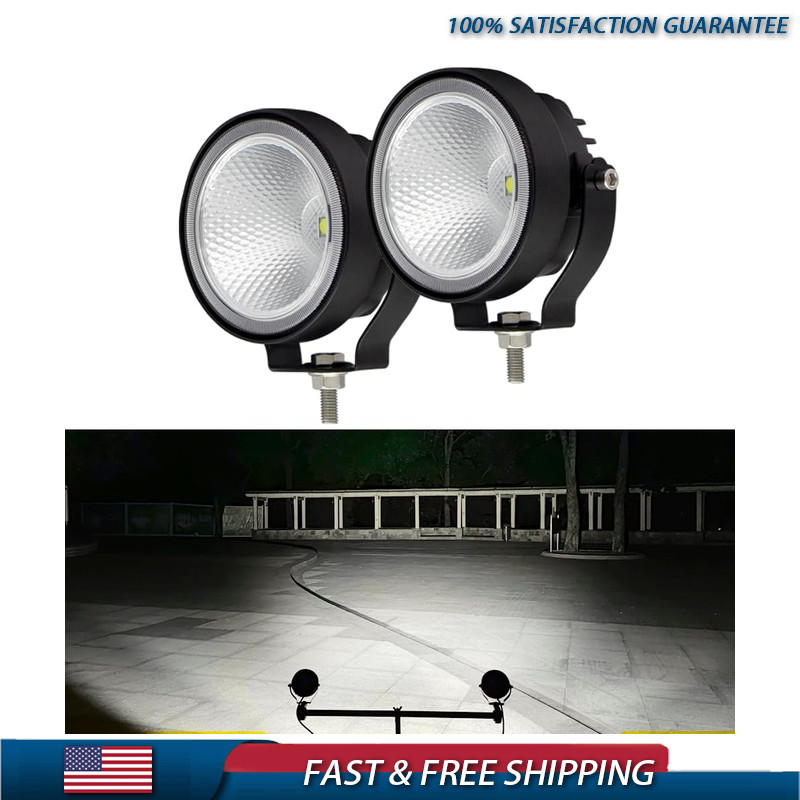 LED Round OffRoad Driving Fog Lights Flood Beam 2Pcs 4 Inch Super Bright LED Pod