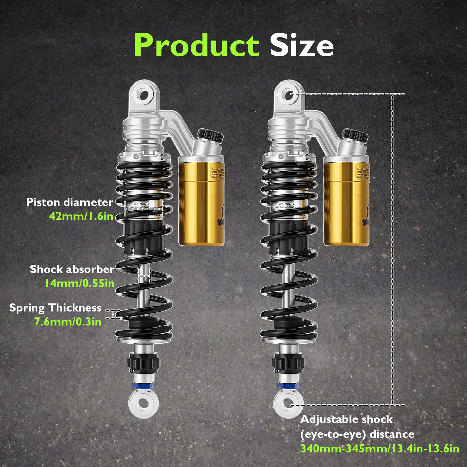 13.4 Adjustable Rear Suspension Shocks Harley Sportster XL883N XL1200X Nightster