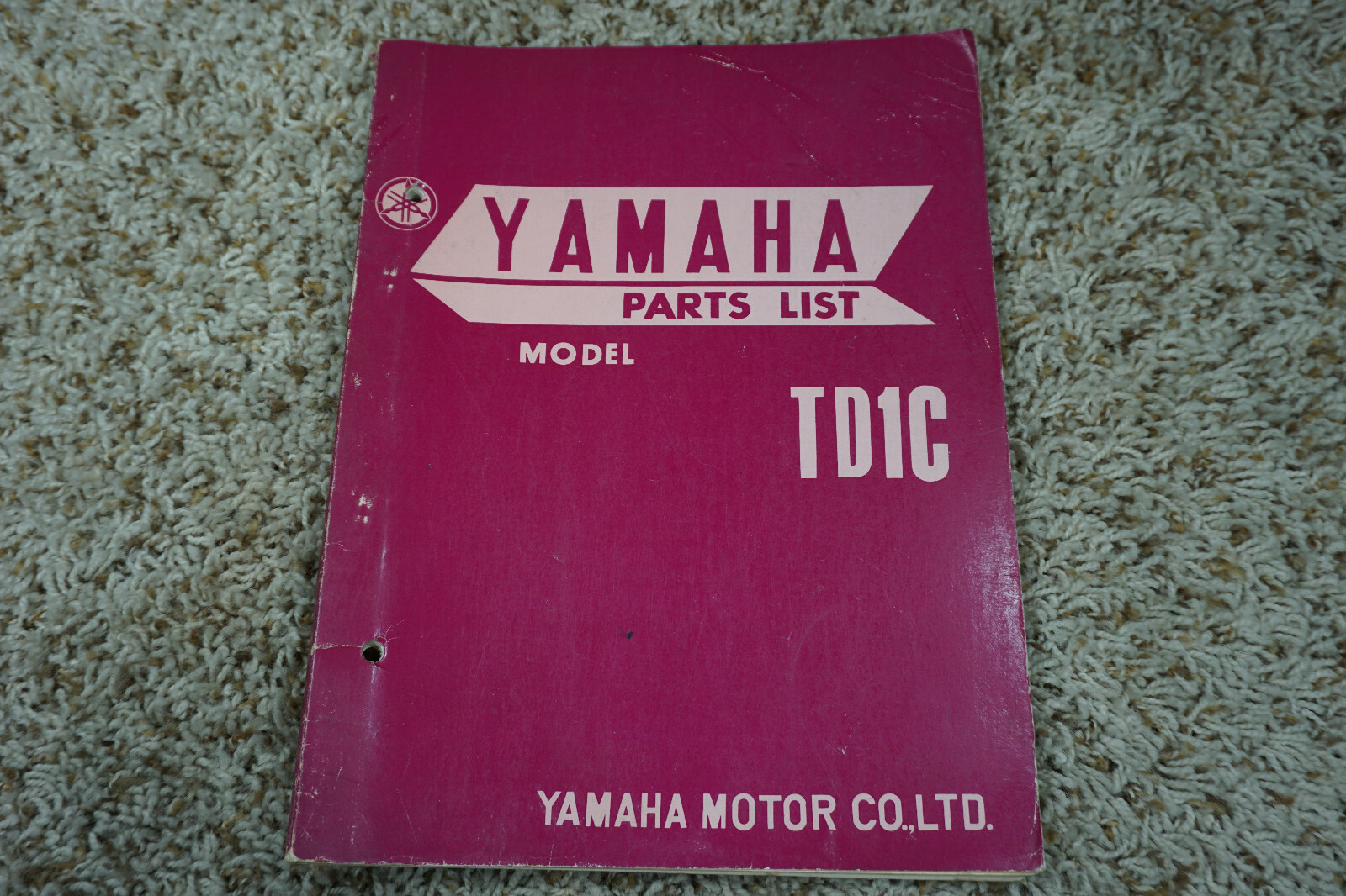 1967 Yamaha TD1C Road Racer Factory Parts List Manual, TD1-C Book