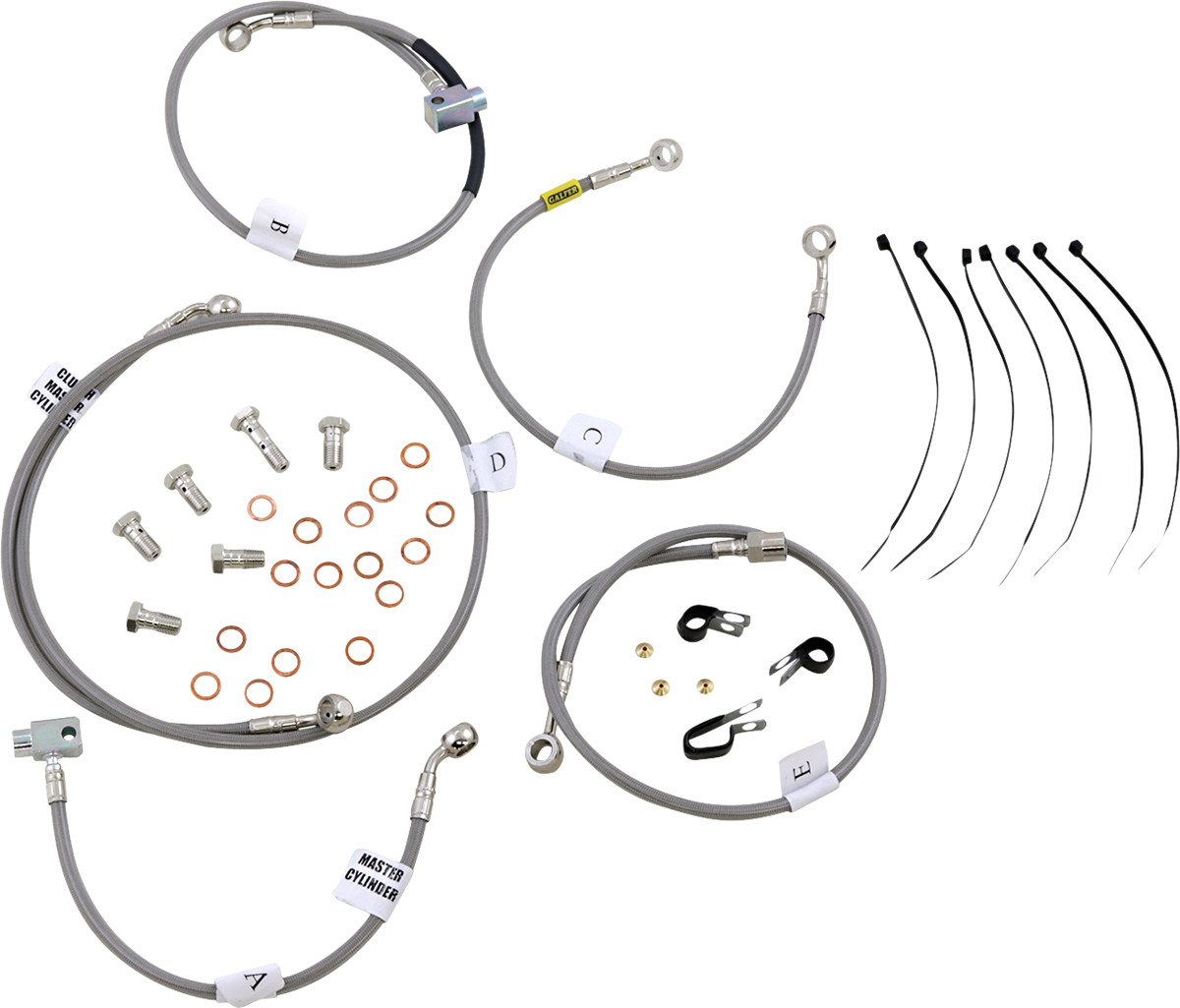 Galfer Front Stainlesss Steel Brake Line Kits 2 Lines FK003D584-2