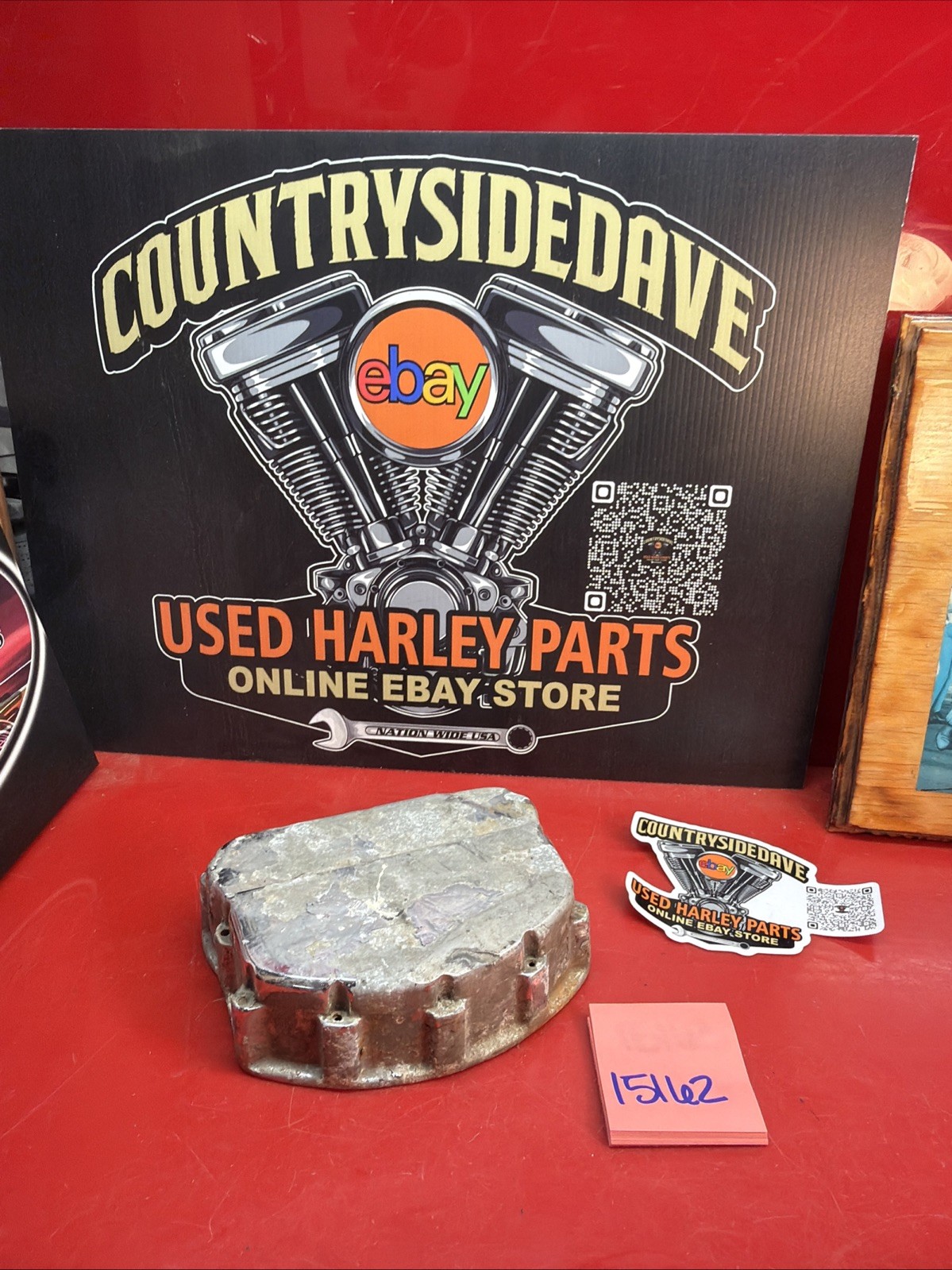 Harley Panhead Cast Aluminum Rocker Box Chopper ONE SINGLE BLEM CORROSION ART