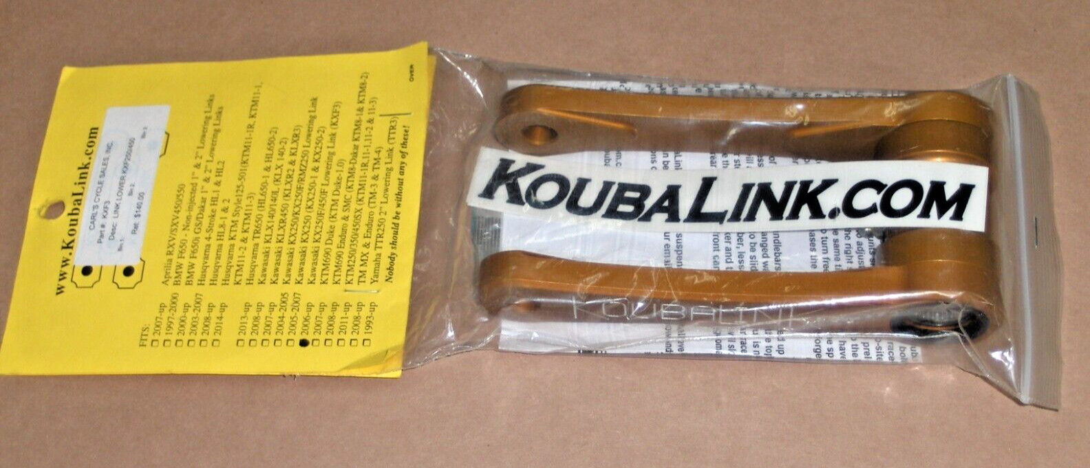 2006-2009 KOUBALINKS KAWASAKI KX 250F KX 450 F LOWERING LINK # KXF3