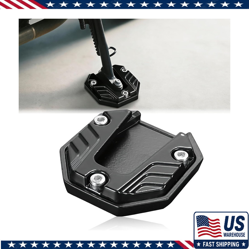 Motorcycle Kickstand Pad Plate Support Accessory, Aluminum Alloy Parking Stand E