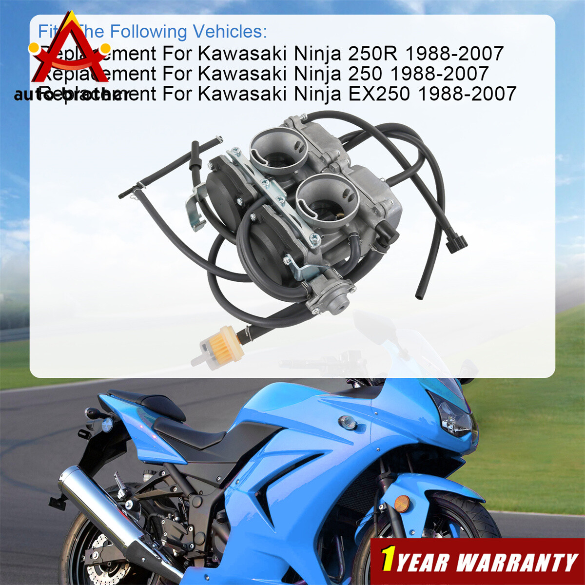 Carburetor 15001-1433 15003-1602 for Kawasaki Ninja 250R 250 EX250 1988-2007