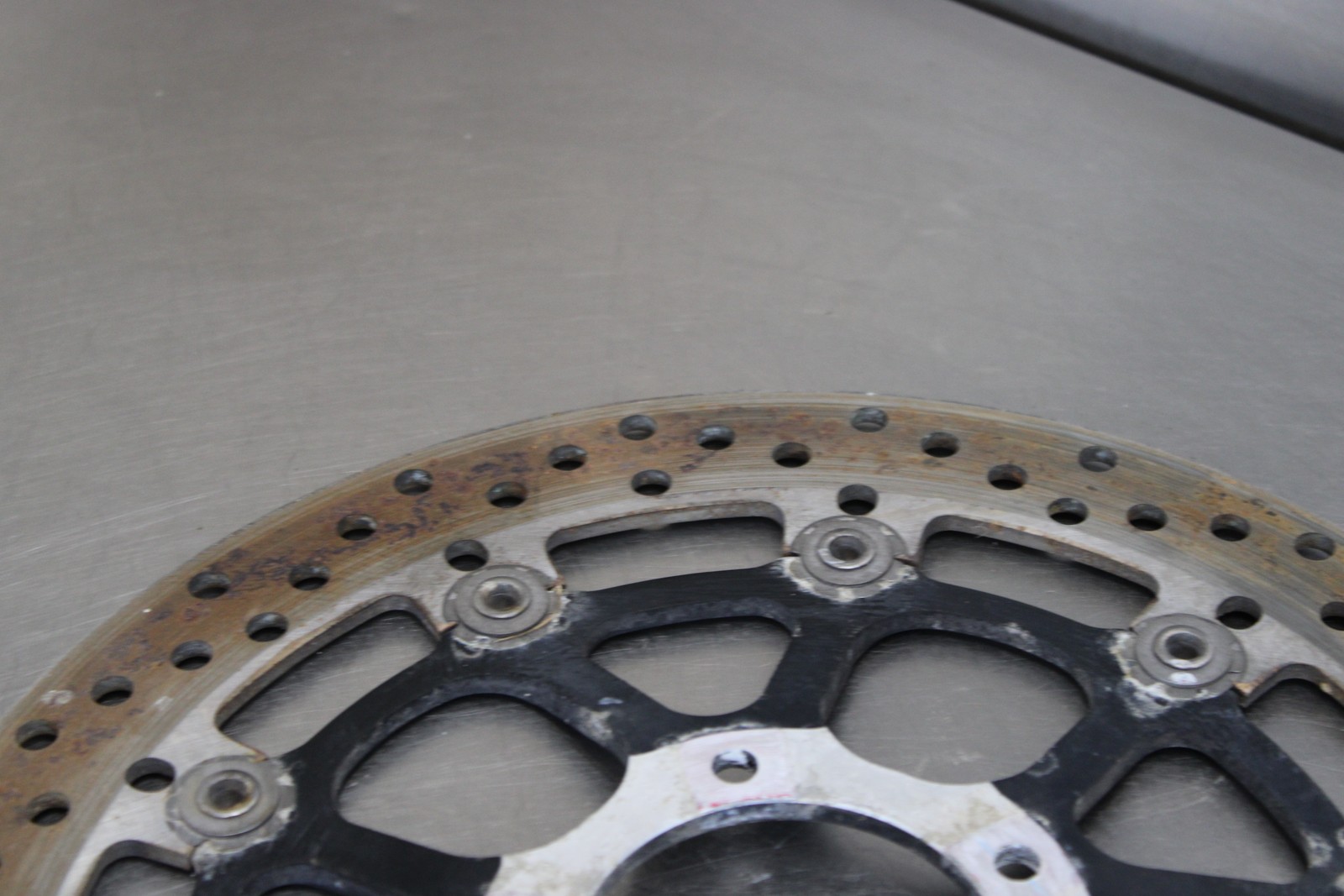 11-13 DUCATI 848 EVO FRONT LEFT RIGHT BRAKE ROTORS DISCS RUST