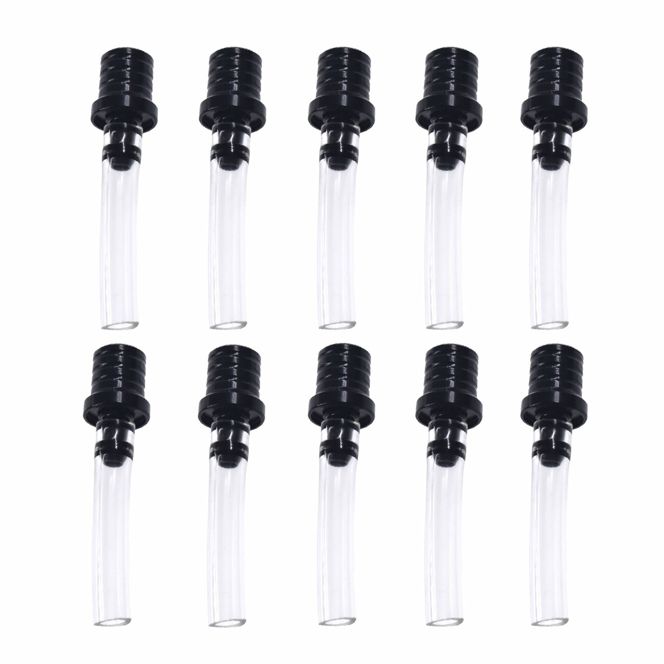 10 Pcs Black Motorcycle Gas Fuel Cap Valve Vent Breather Hose Tube For Dirt Bike