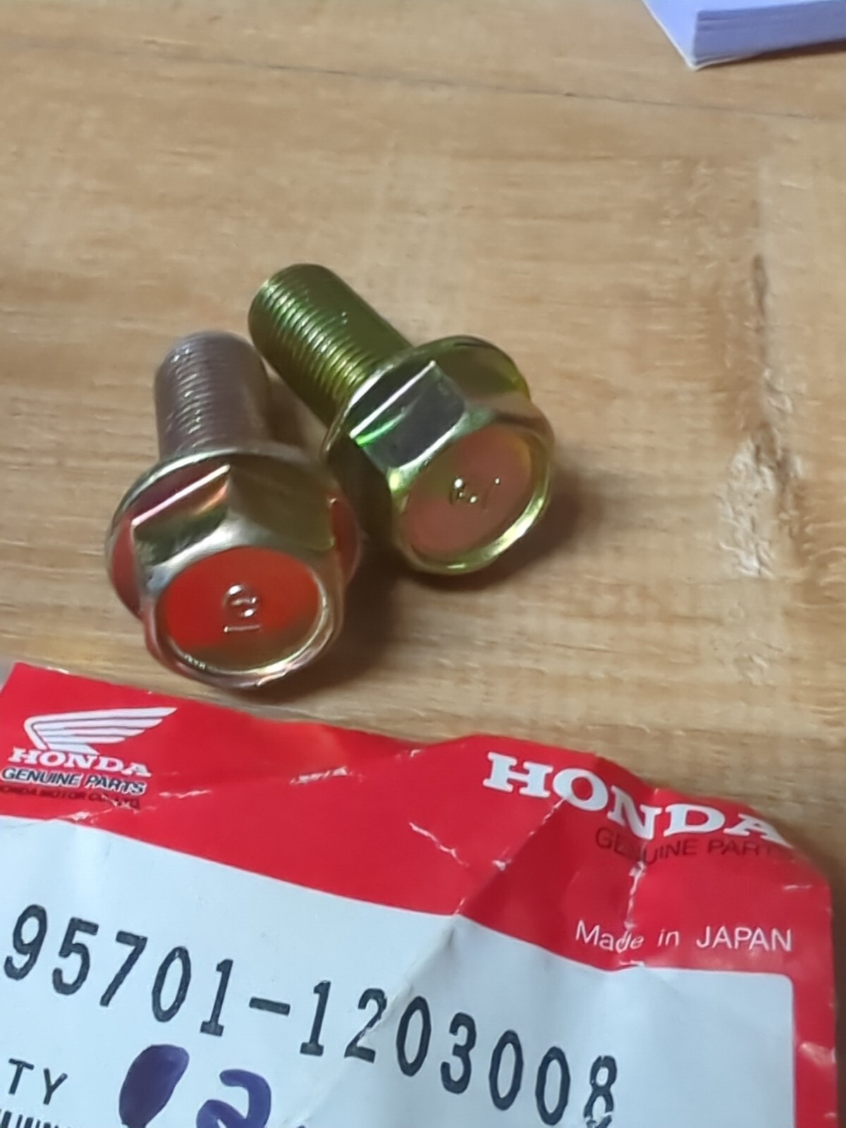 (2) Honda Bolt Flange 12X30 95701-12030-08 New OEM