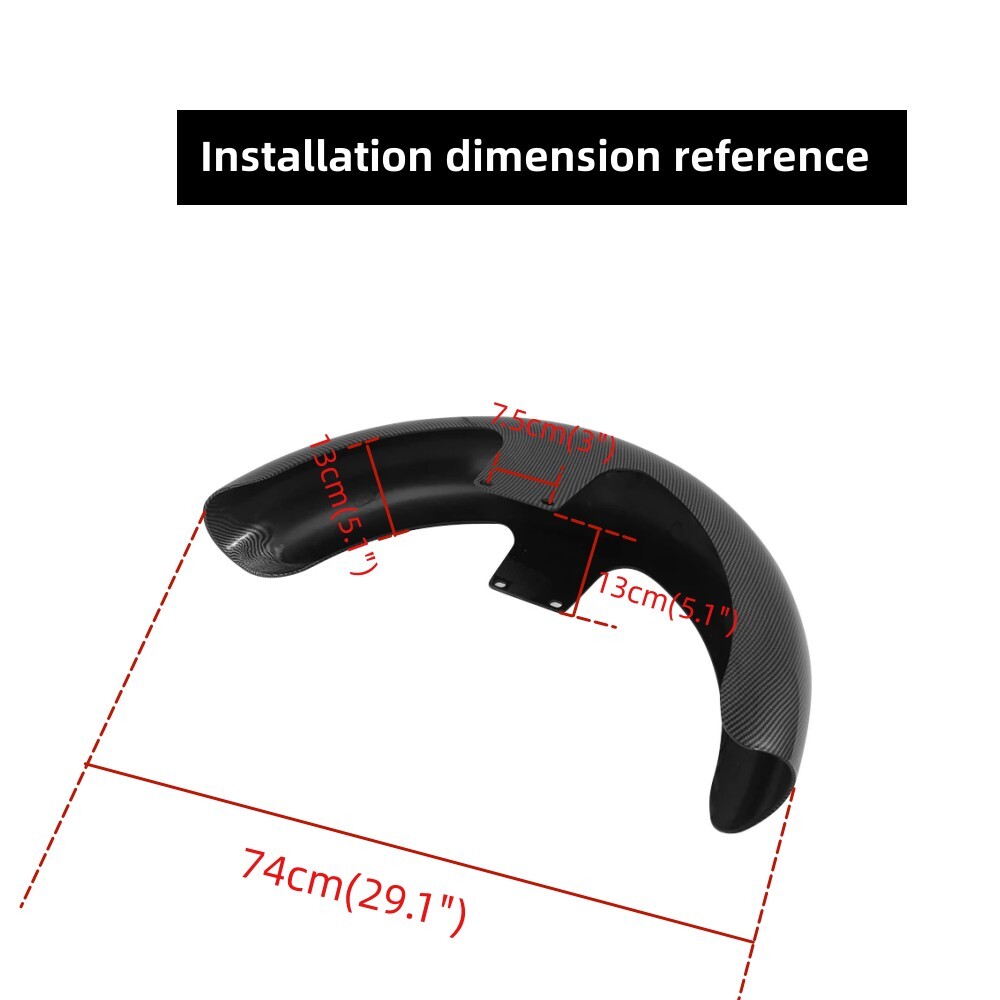 ABS 21”Carbon Fiber Front Fender For Harley Touring Road King Road Glide Bagger