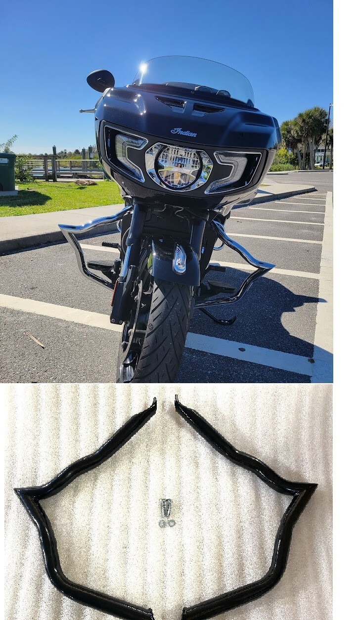 Front Protect Engine Guard Highway Crash Bar For 20-25 Indian Challenger BLACK