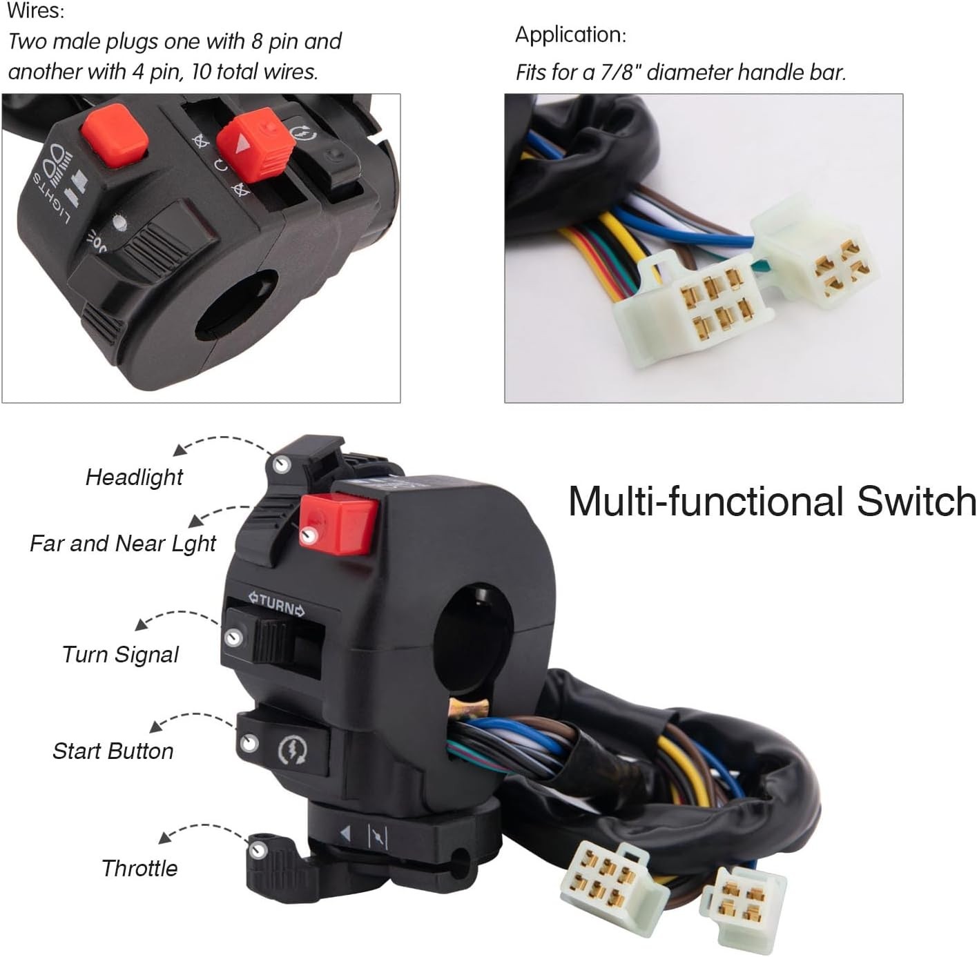 Complete GY6 Wiring Harness kit for Wiring Harness 50cc 70CC 90CC 110CC 125cc…