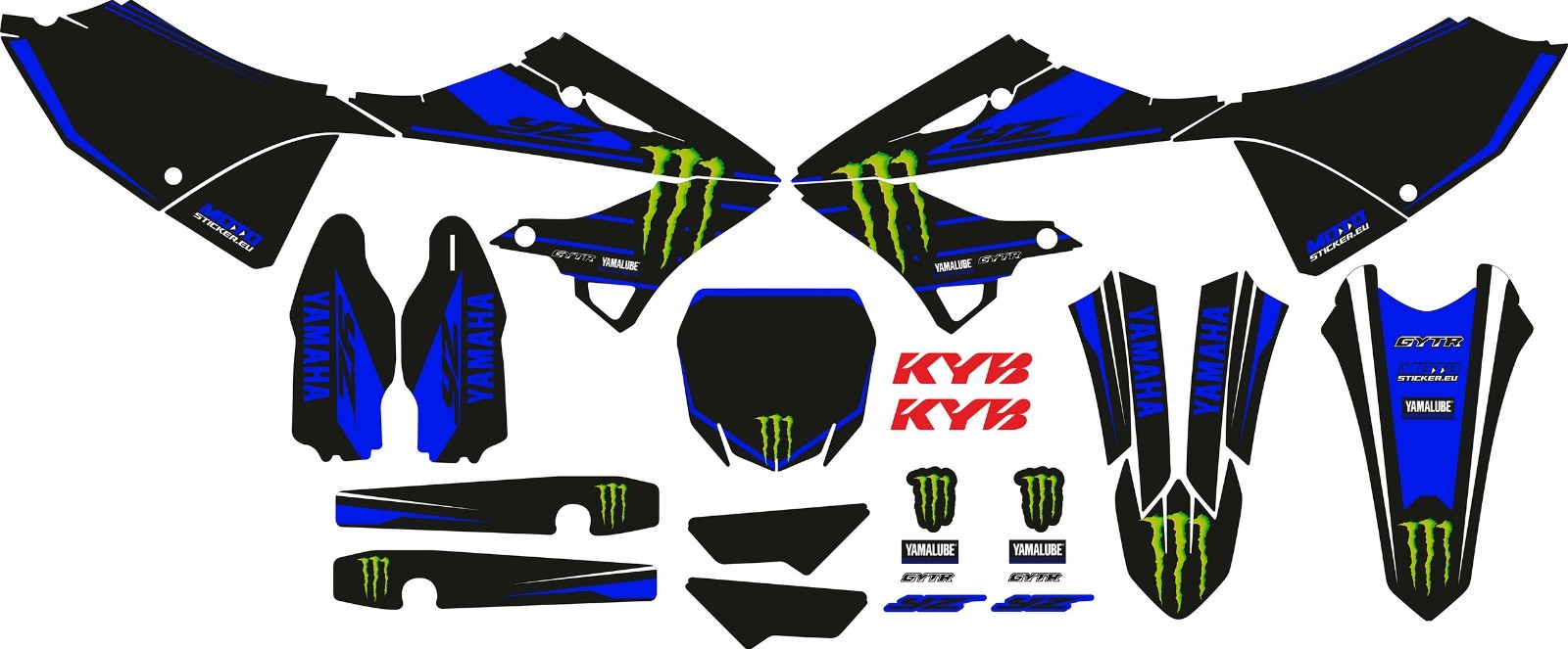 Graphics kit YAMAHA YZ125 YZ250 2022 2023 2024 YZ 125 250 DECALS STICKERS MX