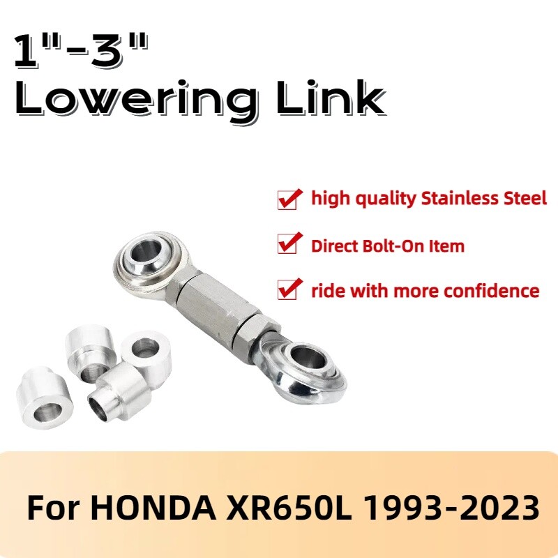For Honda XR650L 1993-2023 Adjustable 1 to 3″ Rear Lowering Link Stainless Steel