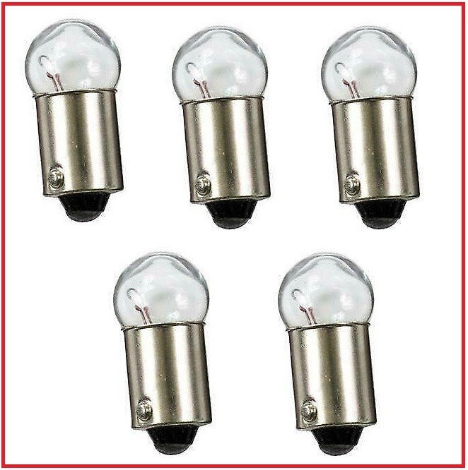 Set of 5 6 volt Light Bulbs for Motorcycles Tail Speedo Honda Kawasaki Suzuki