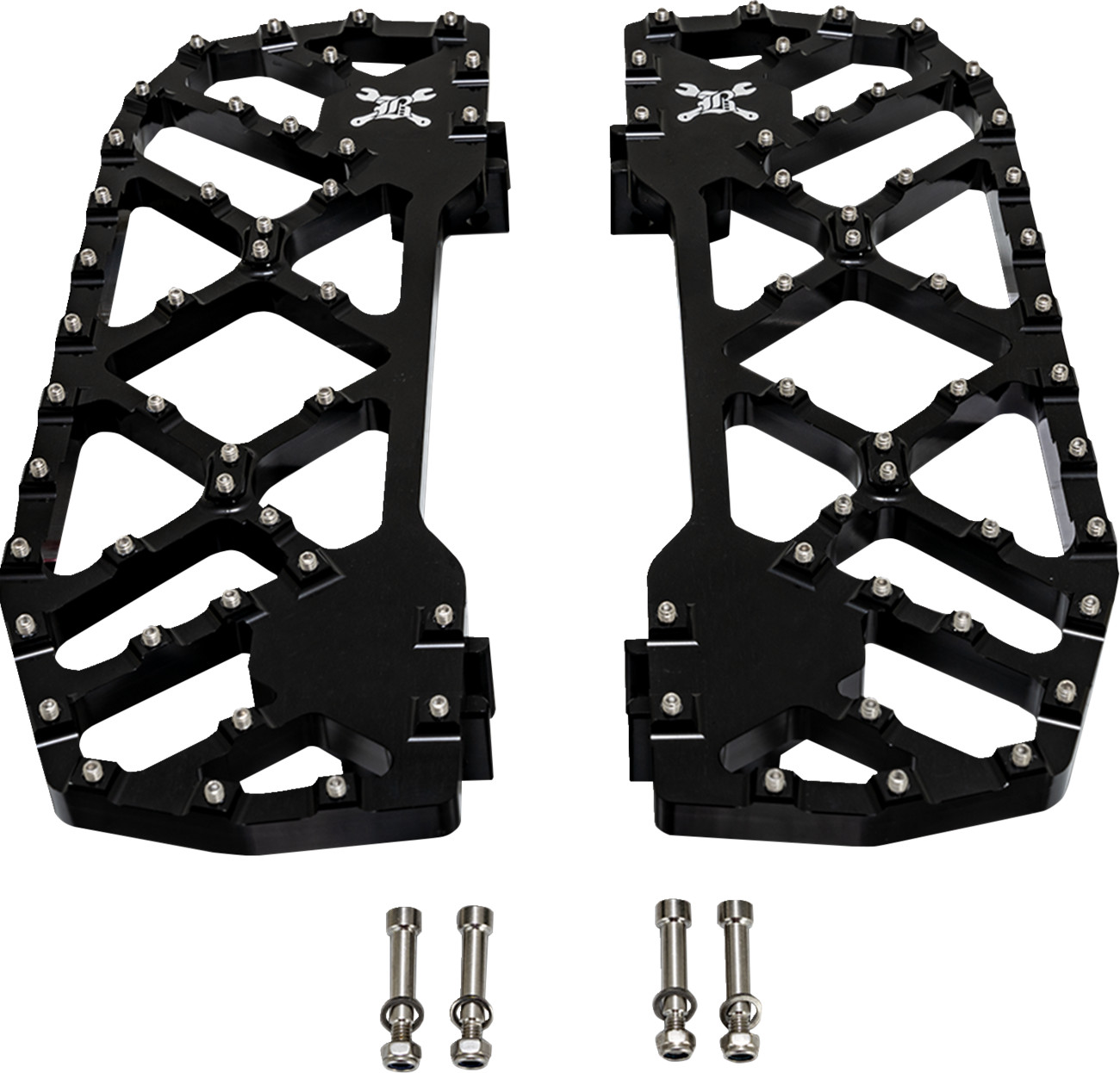 BURLY BRAND – Mx-Evolution Floorboards Rider Black for Fl ’85-’26 | B13-1053B