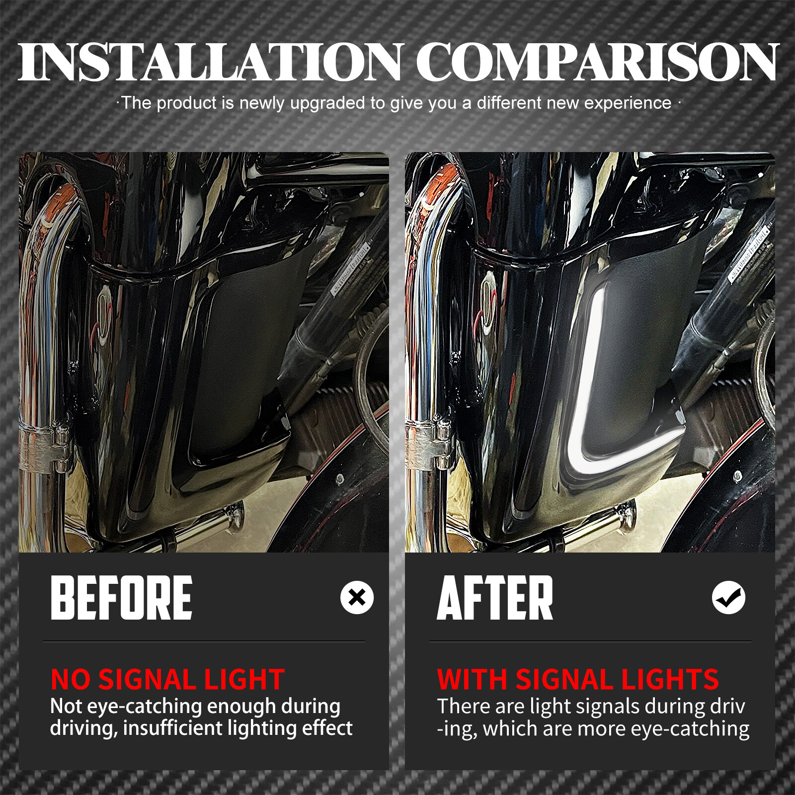 LED Fairing Lower Light Accent Light Turn Signal Fit For Harley Touring 2006-13
