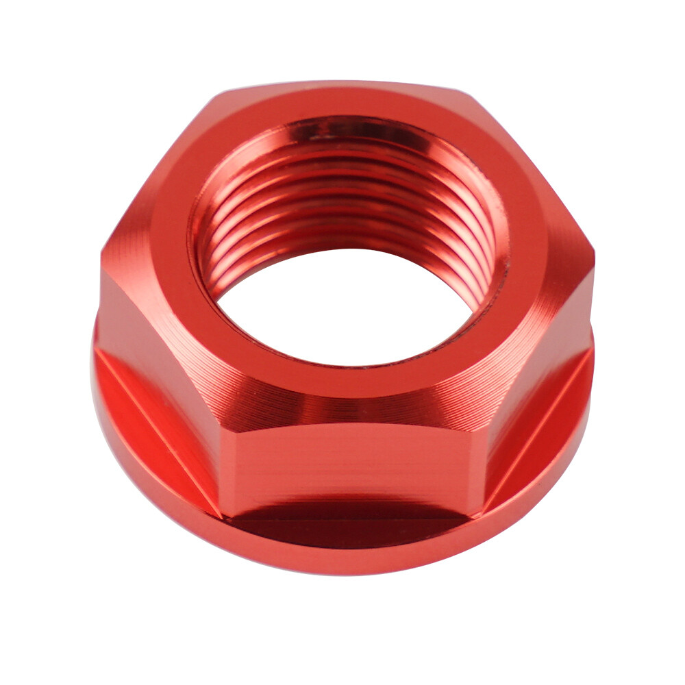Red CNC Front Axle Lock Nut Bolt For Honda CRF450R CRF450X CRF450RX 2002-2021