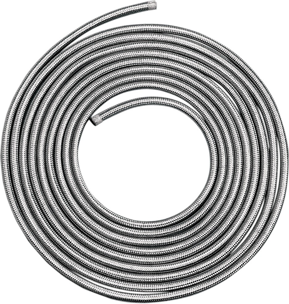 Stainless Steel Braided Hose Oil/Fuel Line I.D. 5/16 inch (8mm), Length = 120 cm