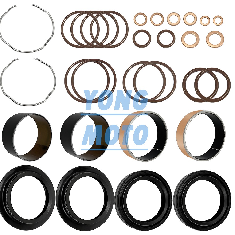 Front Fork Bushing Dust Oil Seals Rebuild Kit Set For Suzuki SV650 2003-2020