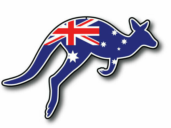 290mm Australia FLAG sticker with kangaroo for Car , motorhome, truck