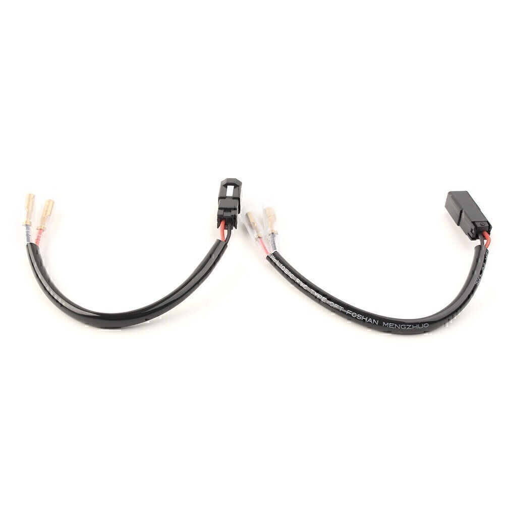 2 Pcs New Turn Signal 2-Wire Connector Harness W/Sleeve For Ducati 848 1098 1198