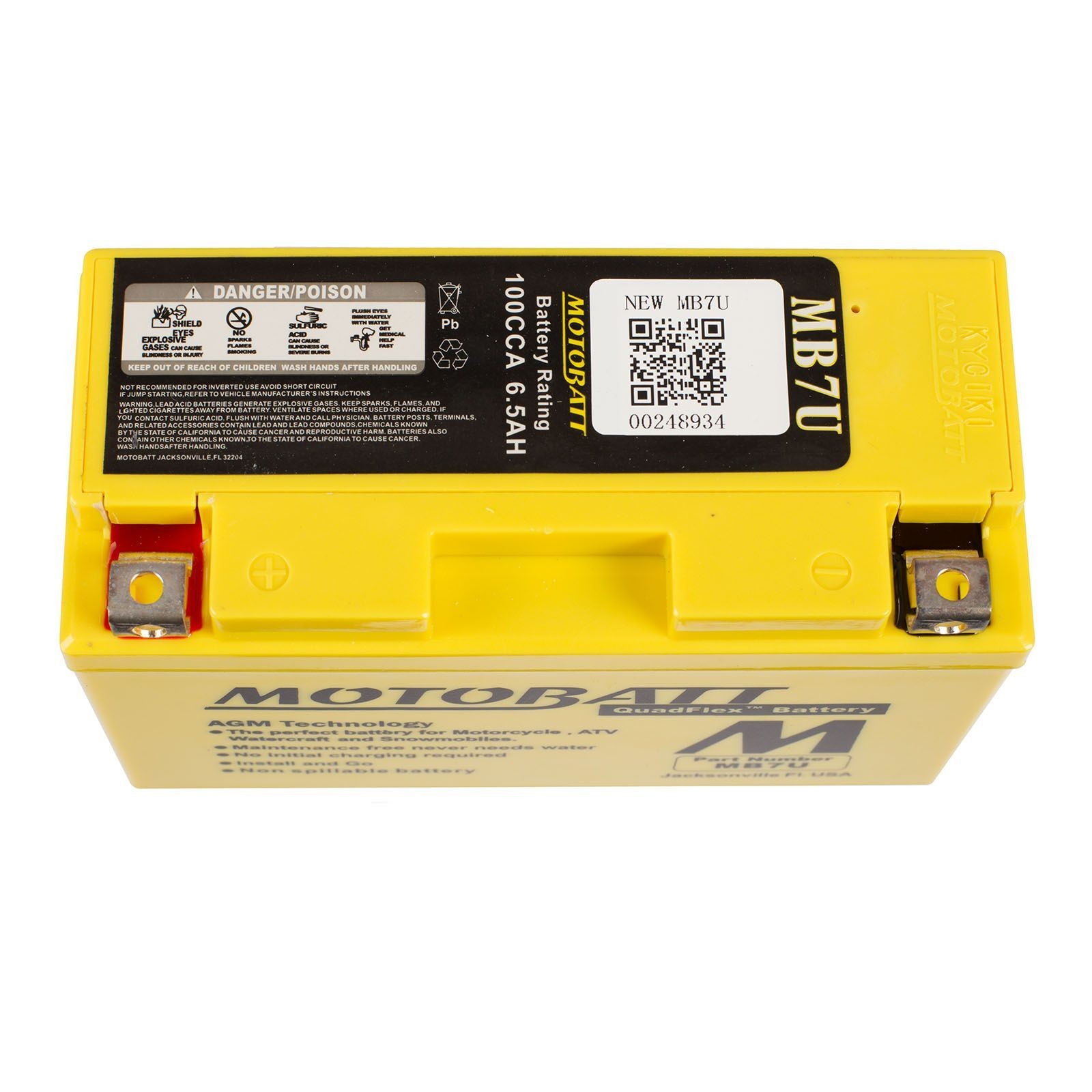 MB7U MOTOBATT QUADFLEX 12V BATTERY *8