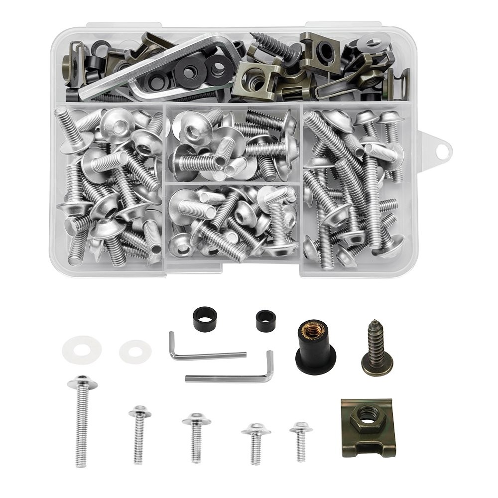 Complete Fairing Bolt Kit Body Screw Fit Yamaha YZF R6 R1 R6S YZF600R FZ6/R 155X