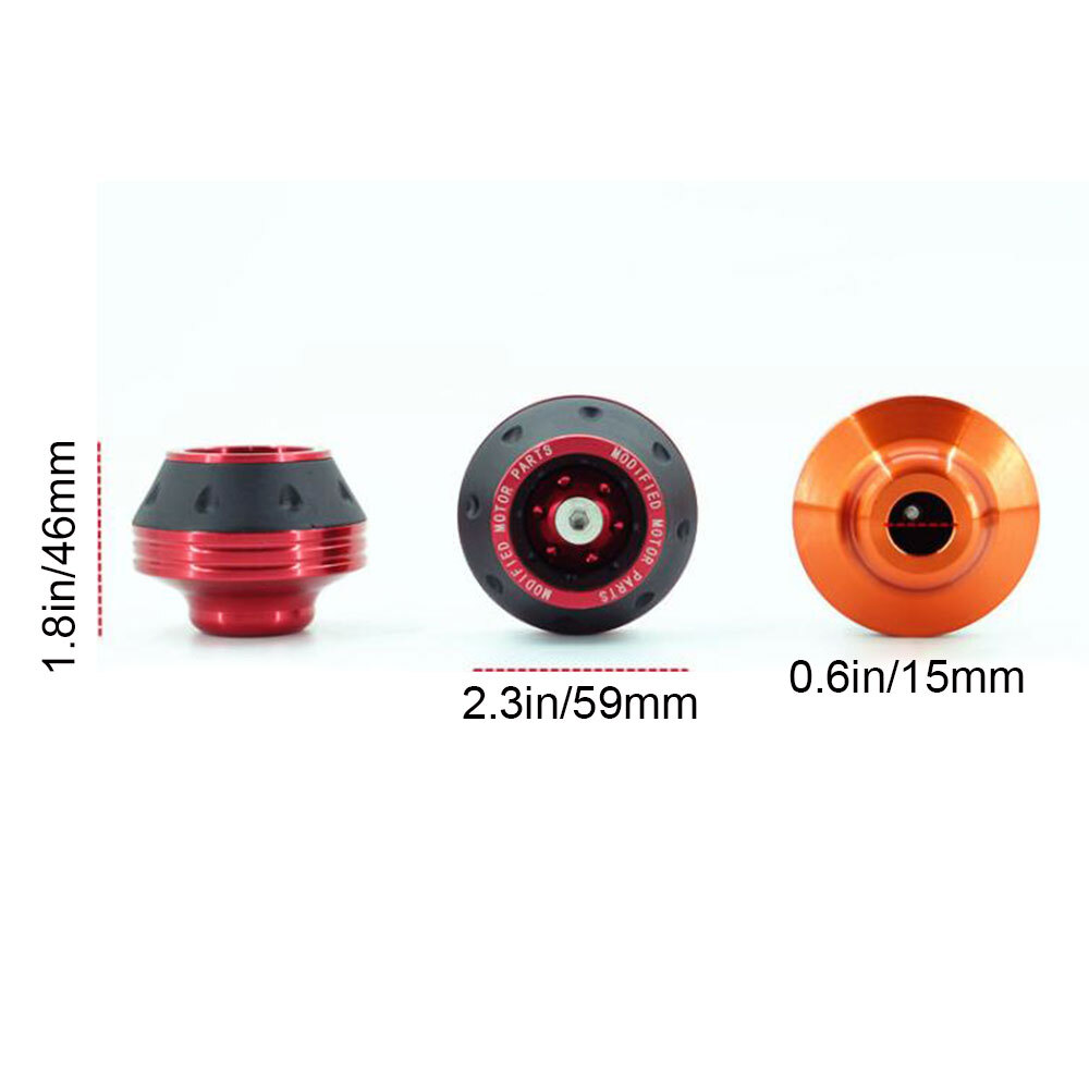 2PCS Motorcycle Crash Protector Motorbike Motocross Tire Frame Slider multicolor