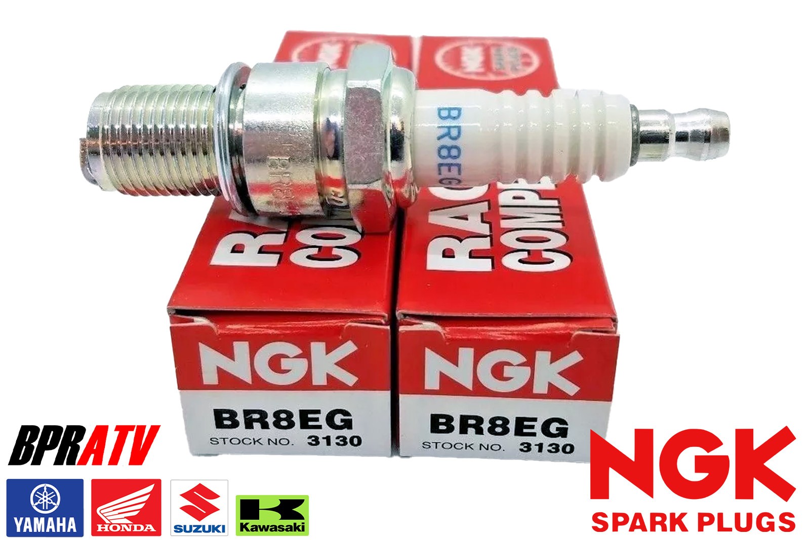 NGK BR8EG RACING Spark Plugs Honda CR250R CR 250R CR500R CR 500R JAPAN Set of 2