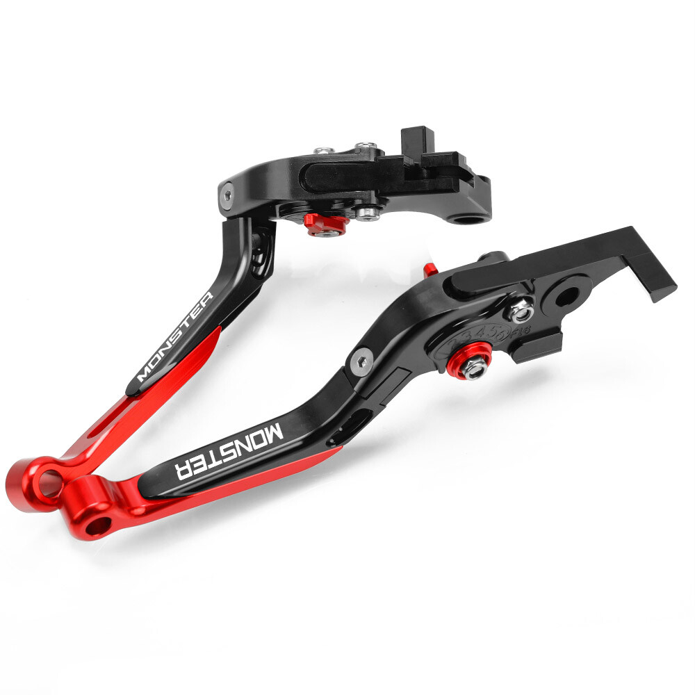 Folding Extendable Brake Clutch Levers For DUCATI MONSTER 766/797/821/1200 Red