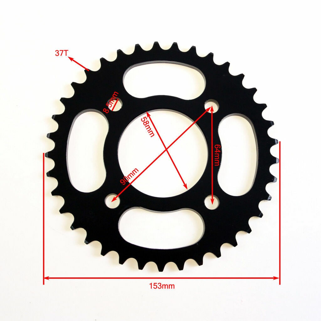 10 inch Rear Drum Brake 2.50-10 Tire 420 37T Sprocket Dirt Pit Bike TTR CRF50 US