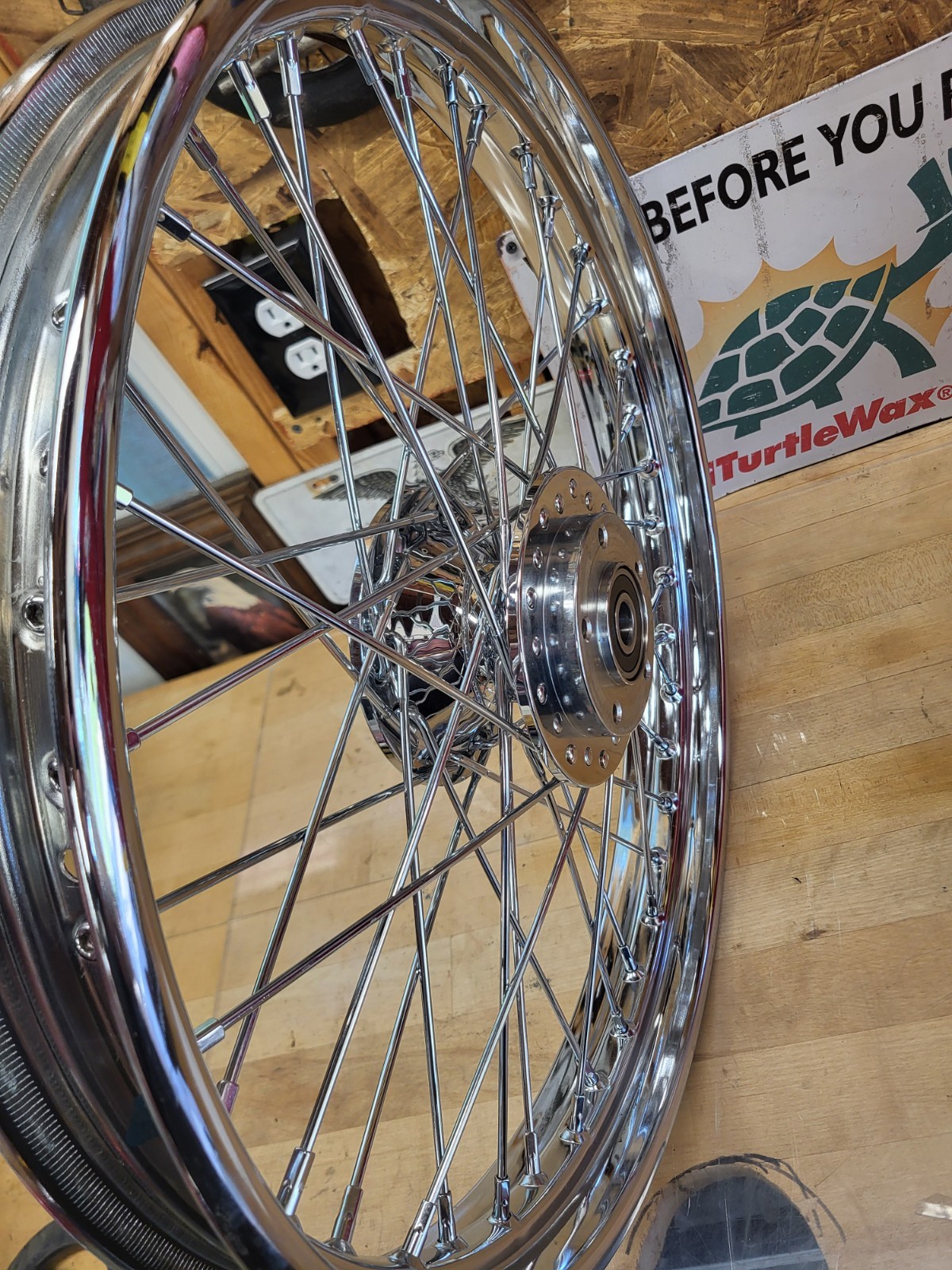 Chrome 21″ X 2.15″ Front Wheel For Harley-Davidson Softail Dyna Sportster 3/4″
