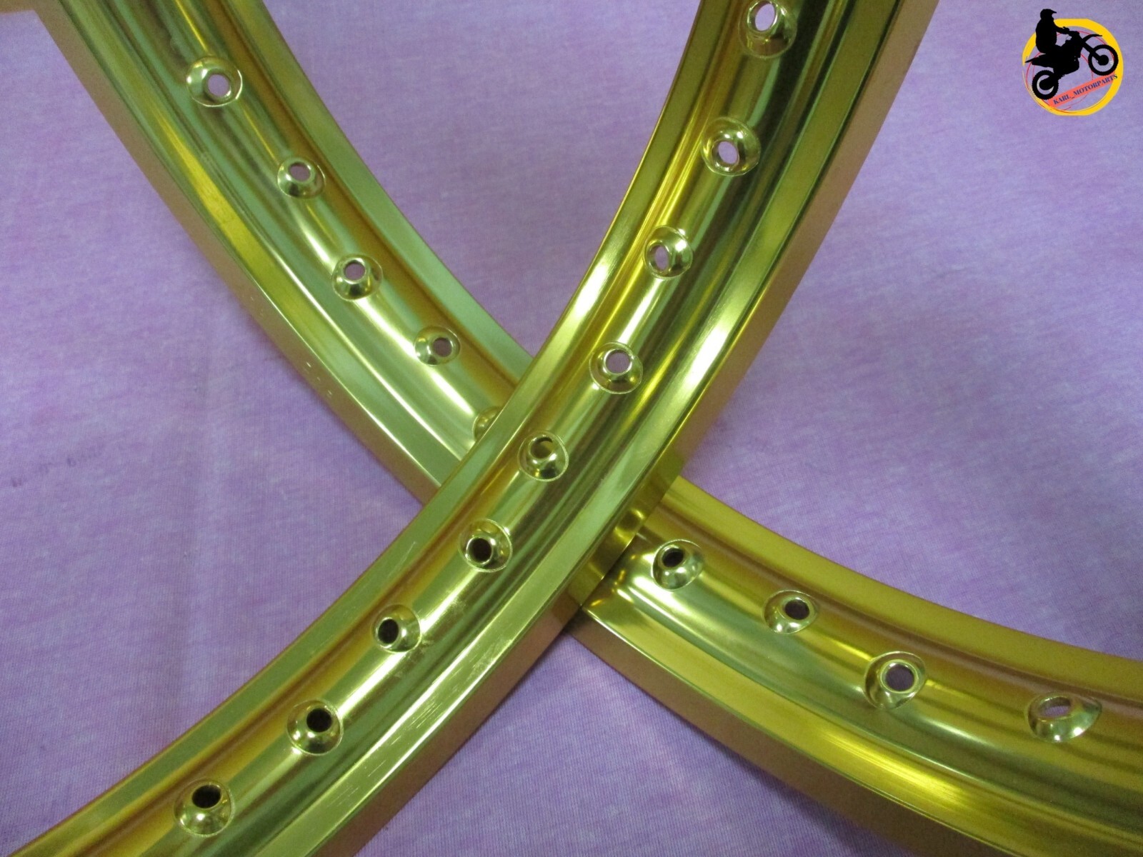 SUZUKI GS550 GS650 GS750 GS1000 ALU GOLD F+ R WHEEL RIM SET SERIES7 *nan4130*