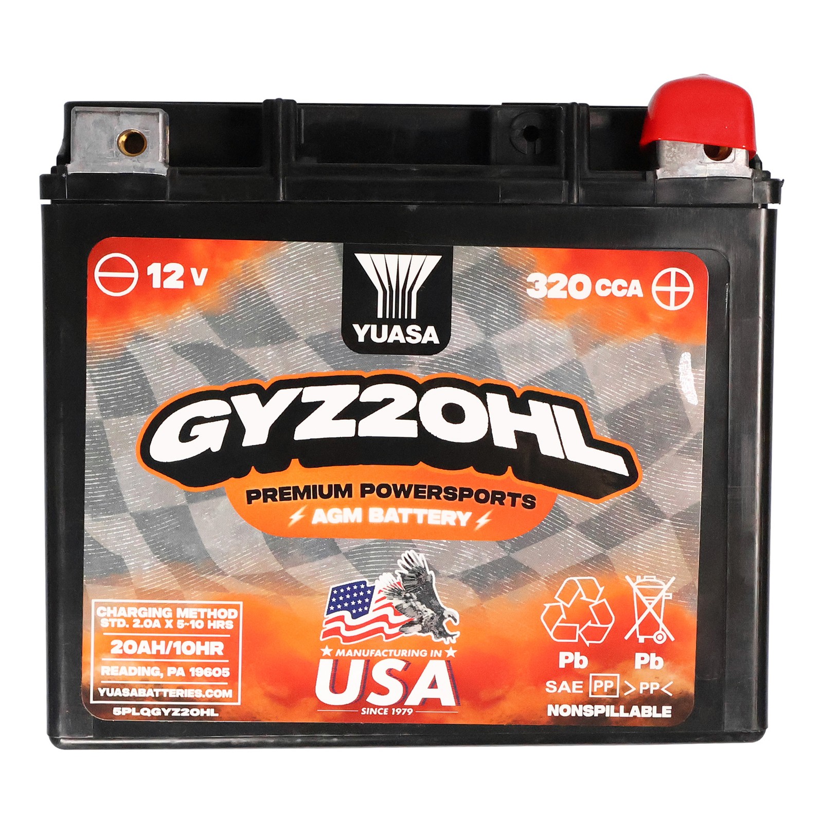 Yuasa AGM Battery GYZ20HL Sealed Factory Activated Fit For Harley Softail Yamaha