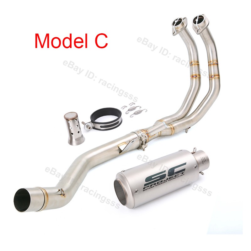 Full System Exhaust Front Pipe Muffler For Honda CBR500R CB500X CB500F 2013-2026