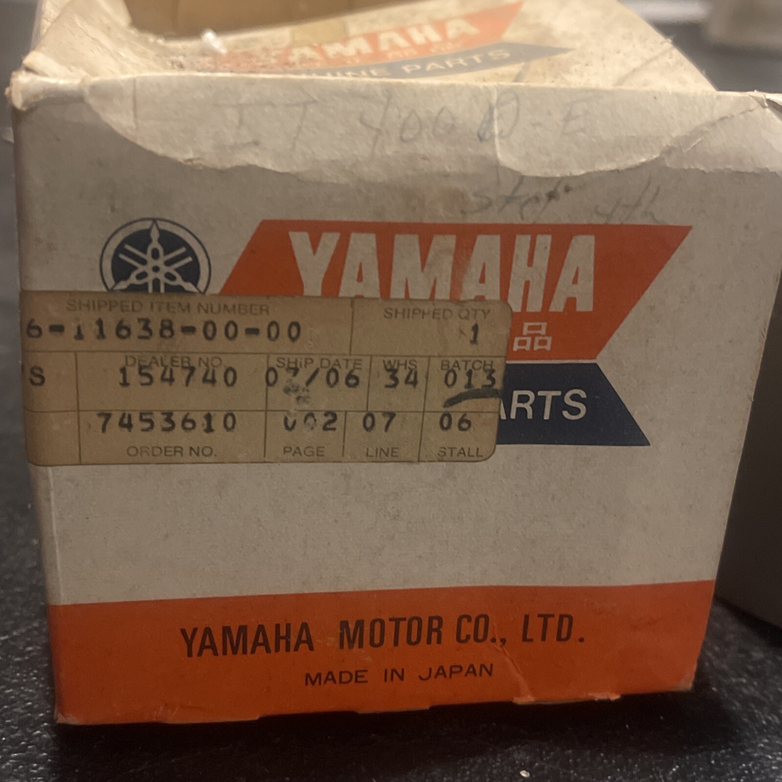 YAMAHA IT250 IT400 PISTON OS 1.00MM GENUINE OEM