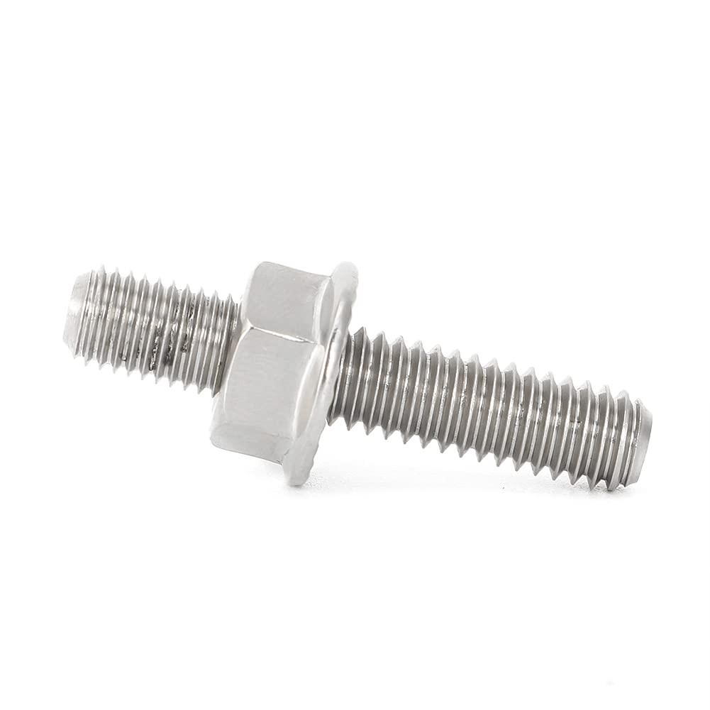 Harley Big Twin Sportster Exhaust Studs Nuts 3/8 Inch Zinc Chrome 8 Pcs