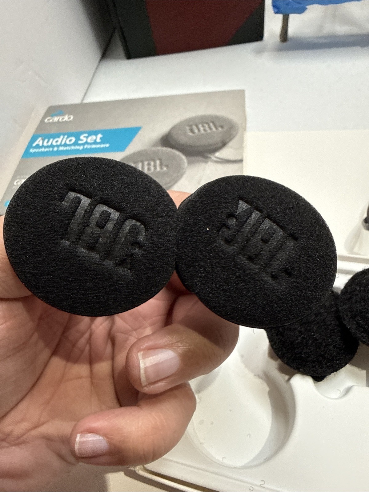 Cardo JBL 45mm Audio Set ONLY ONE WORKS AS-IS