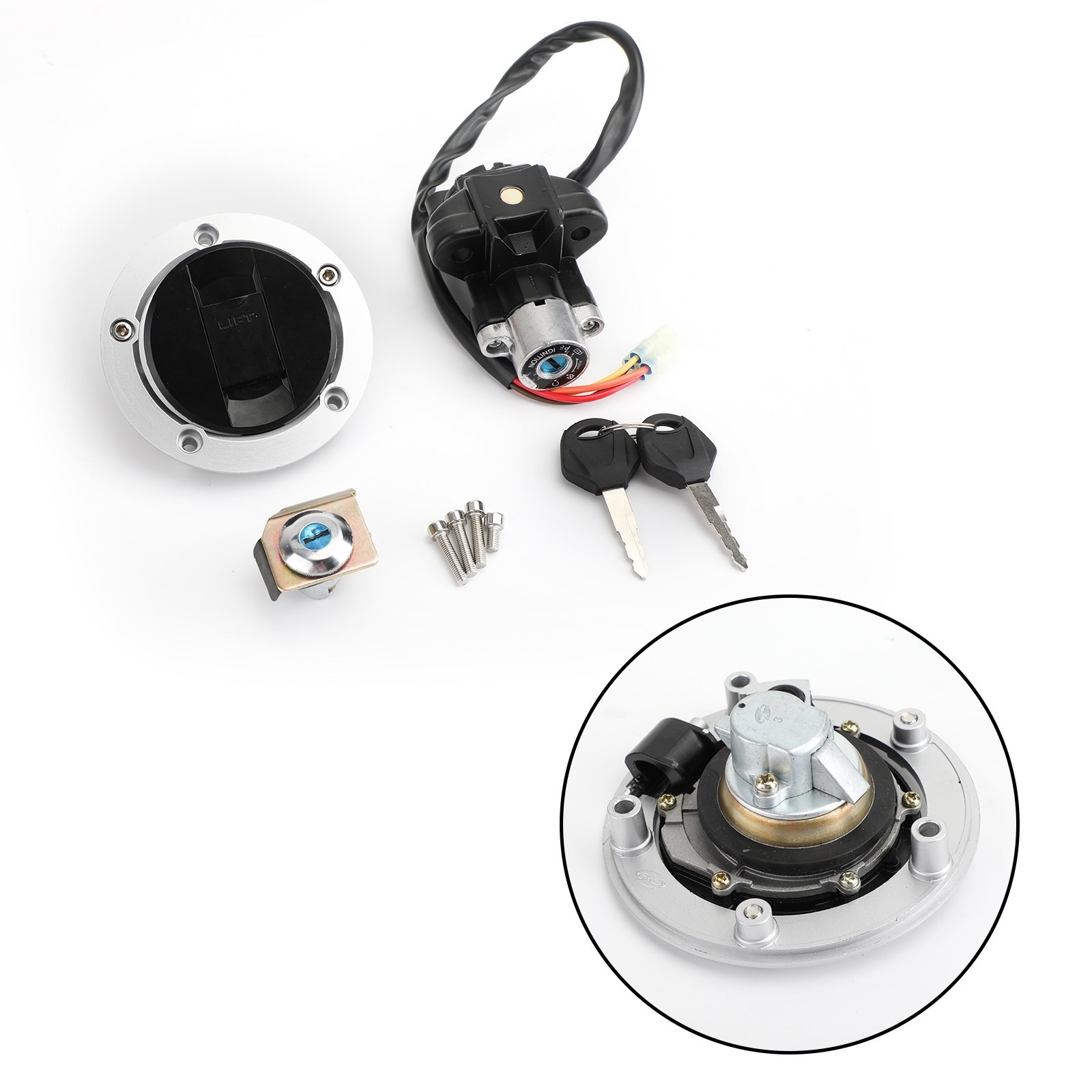 Ignition Switch Fuel Gas Cap Lock Key FOR Suzuki SV650A ABS/ SV650S 2003-2009