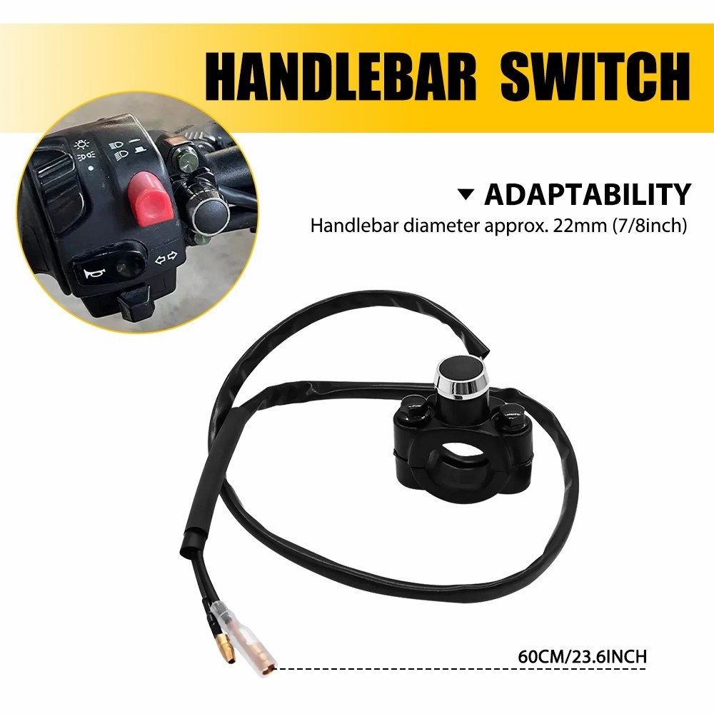 7/8″ Handlebar Motorcycle ATV Kill Switch On Off Push Button Headlight Fog Spot