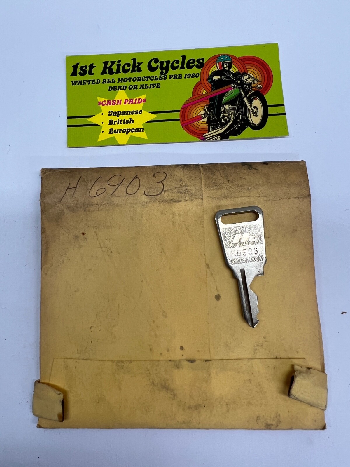 Vintage TEC Honda Factory Pre Cut Motorcycle Key # H6903 OEM