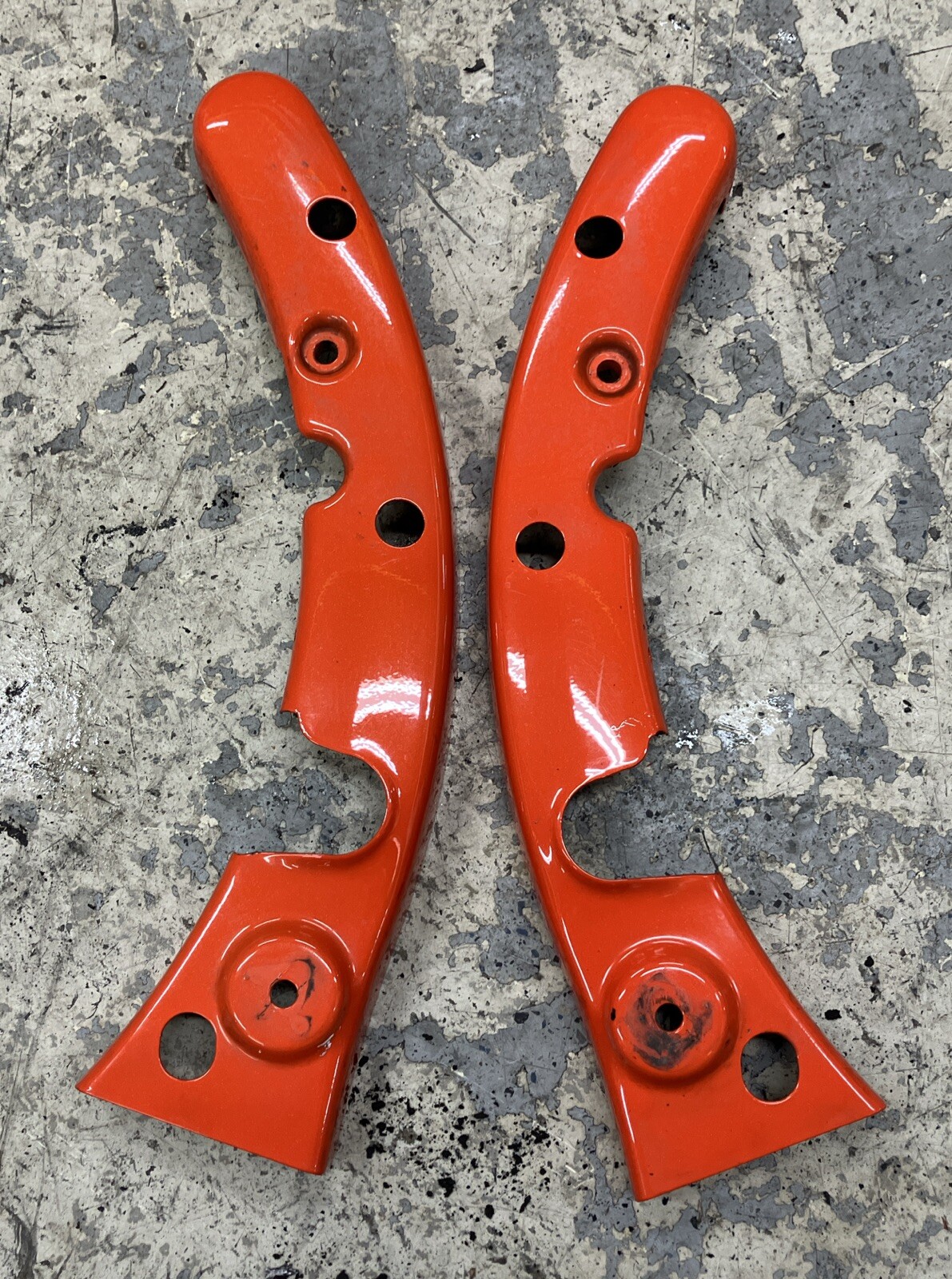 Harley Davidson OEM Electric Orange Rear Fender Strut Covers Touring LH RH