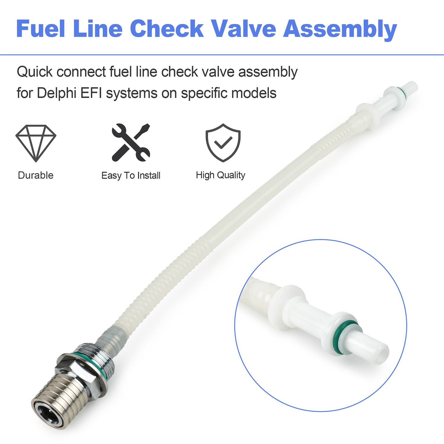 Fuel Line Check Valve Assembly Quick Connect For Harley-Davidson Dyna Low Rider