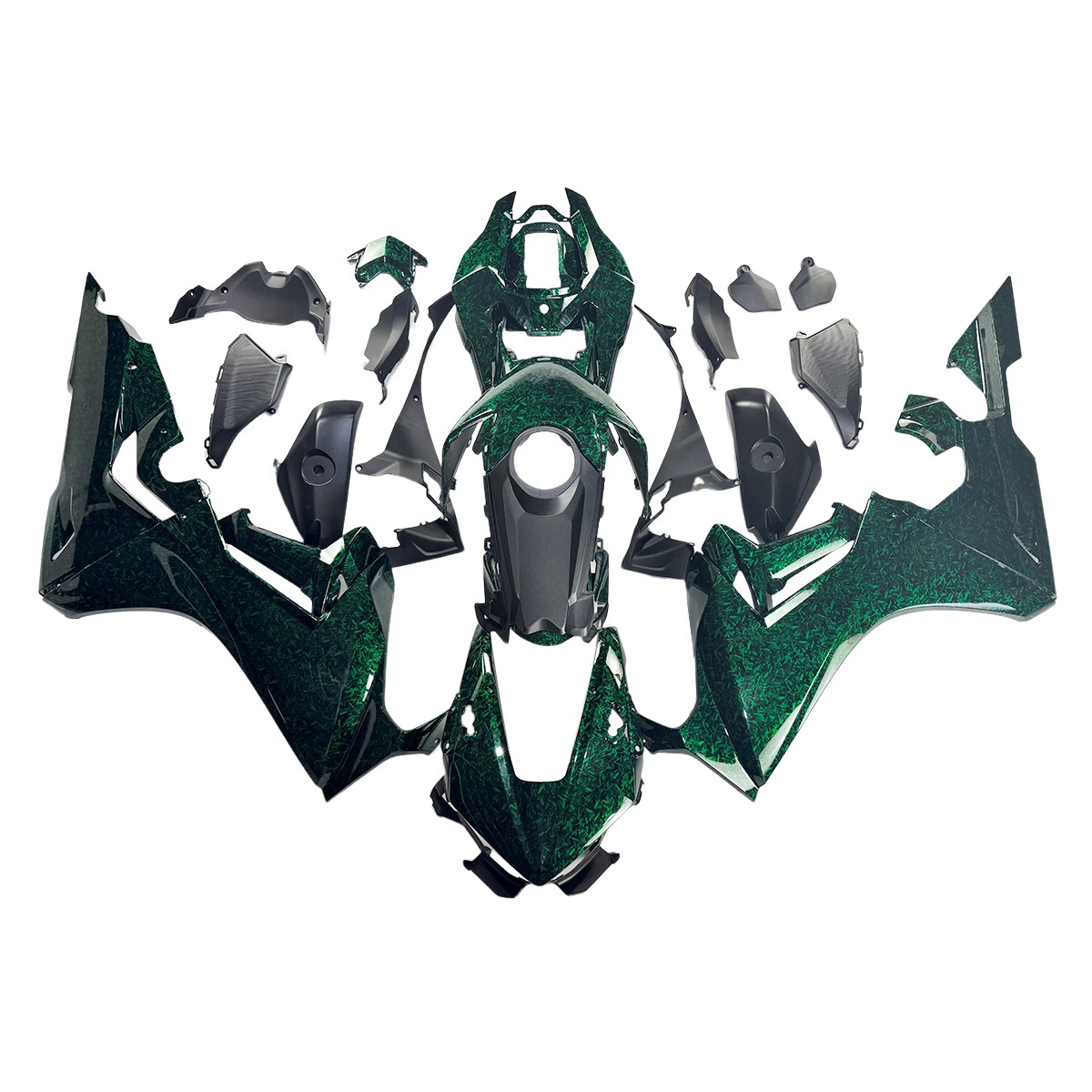 Fairings For Honda CBR1000RR 2017-2020 Injection Bodywork Green Forged Pattern