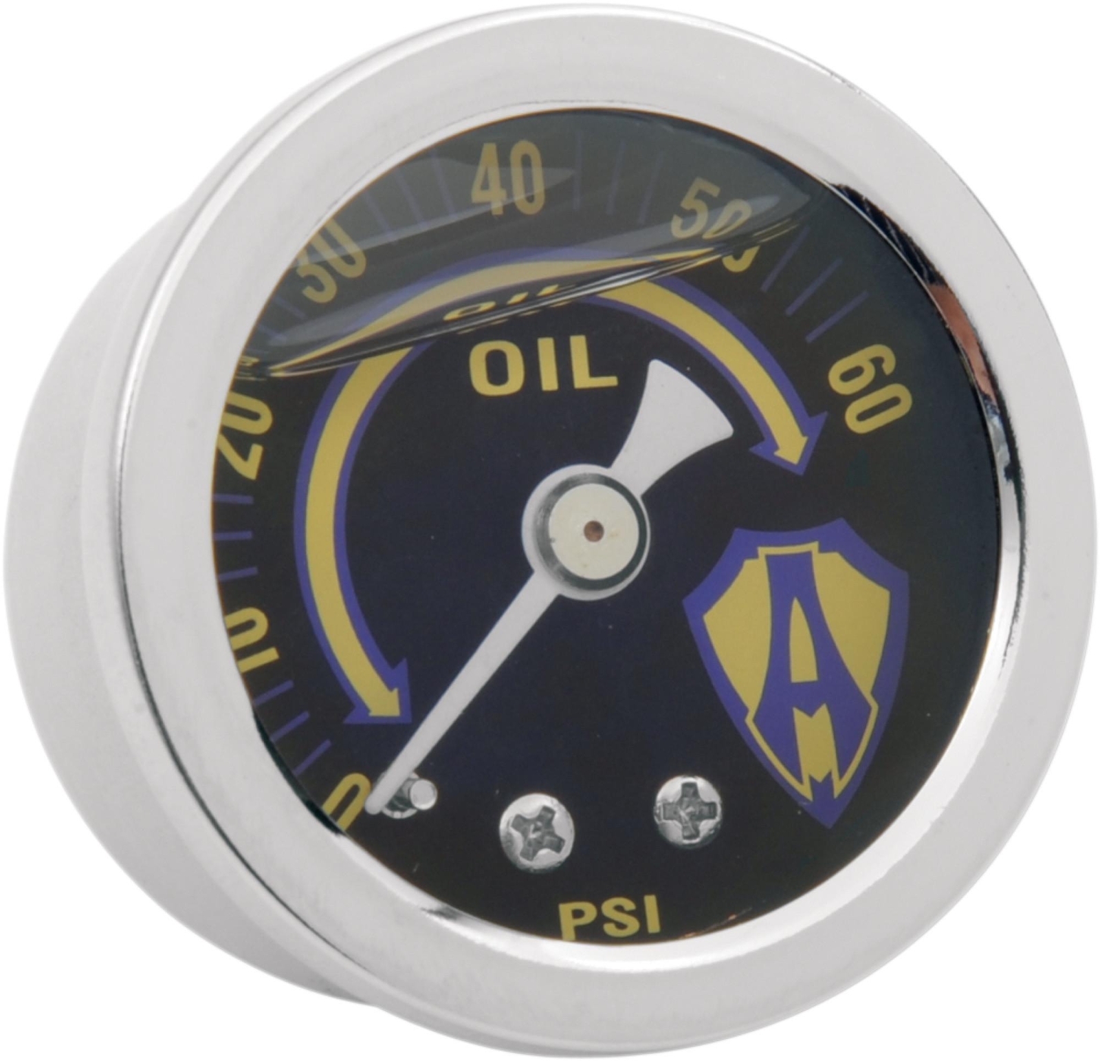 Arlen Ness Deep Cut Chrome Oil Pressure Gauge (15-655)