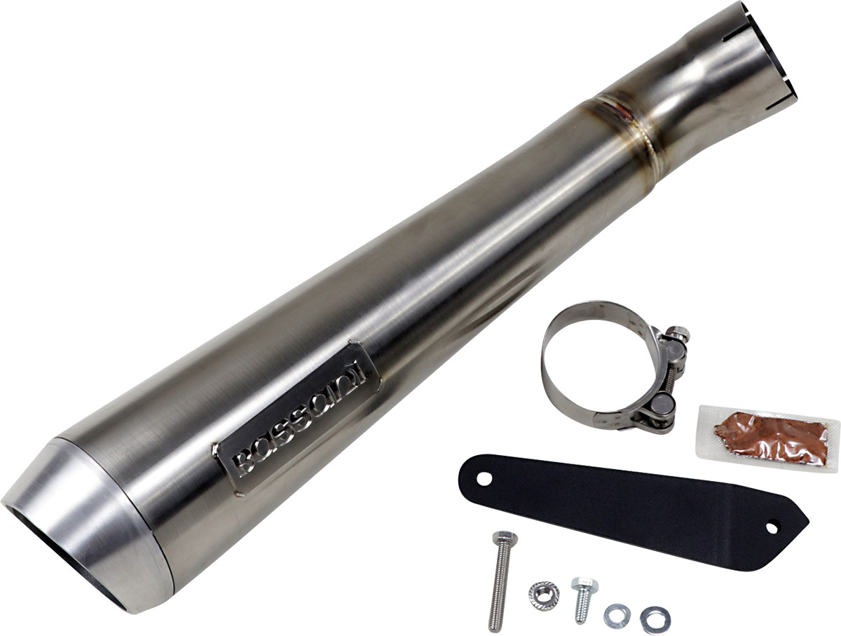 Bassani Xhaust 4in Short Megaphone Muffler Low Mount 8F127SS Indian FTR 1200