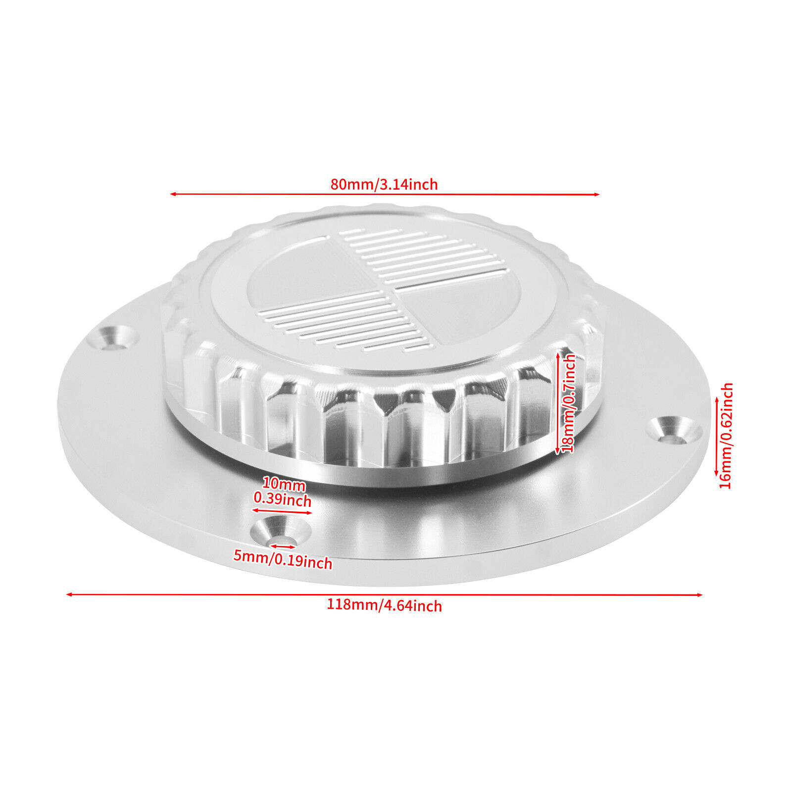 Chrome Fuel Tank Gas Cap CNC Filler Cover Fit For BMW K1 K75 K100 K1100 88-06
