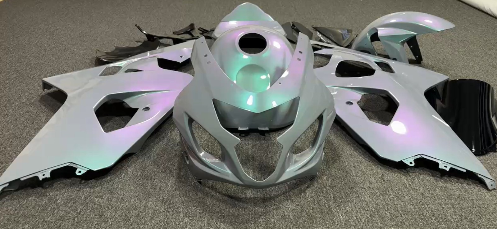 Chameleon Gray Dazz Purple Fairing Kit For Suzuki GSXR600/GSXR750 2004-2005 ABS