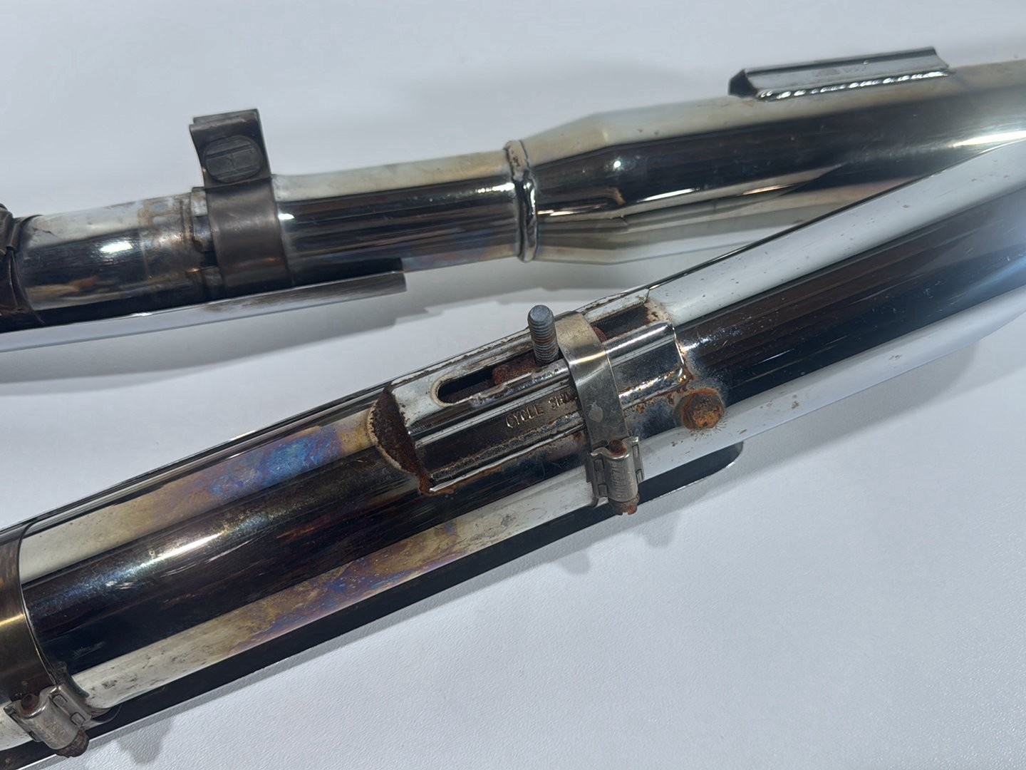 2004 Harley Softail FLSTC Heritage Classic OEM Exhaust Header Pipes Muffler